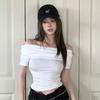 New Summer Pure and Sexy Hot Girls Short Cotton Short-sleeved T-shirt for Women Slim and Versatile Design Top for Women