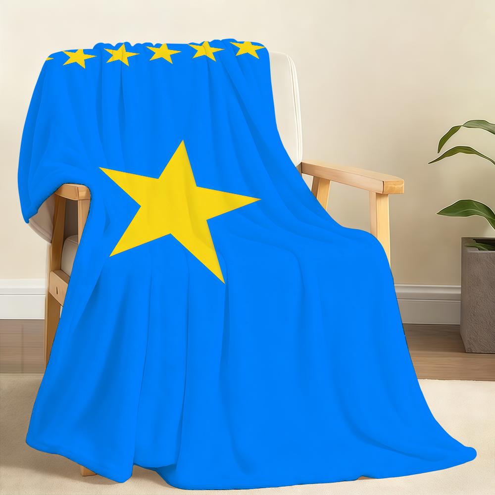

Nation Democratic Republic Congo Flag Blanket Soft Throw Blanket for Home Bedroom Sofa Picnic Travel Office Cover Blanket Gift 100x150cm