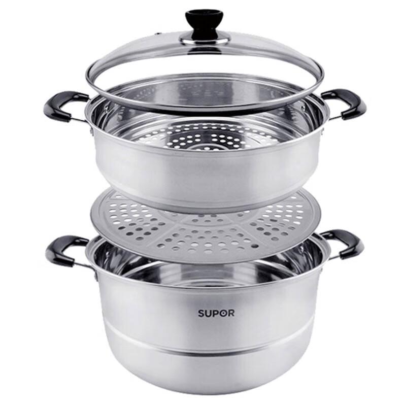SUPOR Classic Double-Layer Stainless Steel Steamer