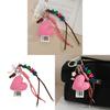 Style Plush Heart Love Bag Charm With Keychain For Fashion Accessories