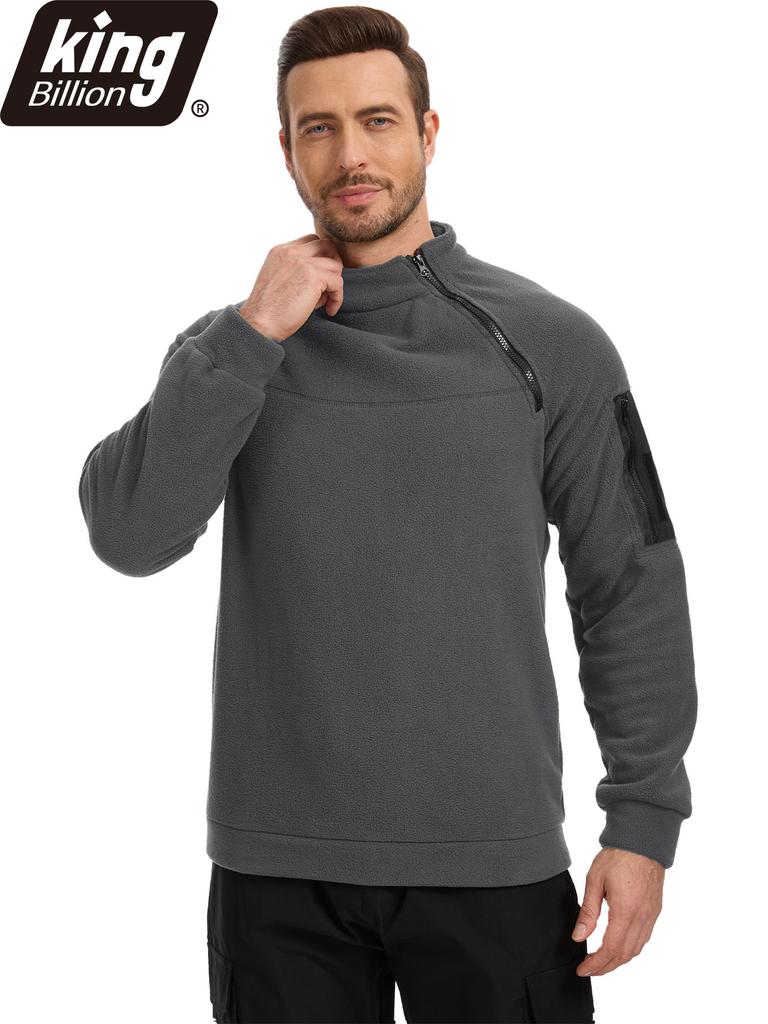 Pulover Tactic pentru Bărbați cu Gât Înalt - Toamnă Iarnă Căptușit cu Fleece Izolat Mânecă Lungă Moale Confortabil Durabil Hanorac Casual Zilnic pentru Bărbați