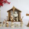 652F Christmas Christ Nativity Resin Statue Scene Set Holy Church Decorative Ornament