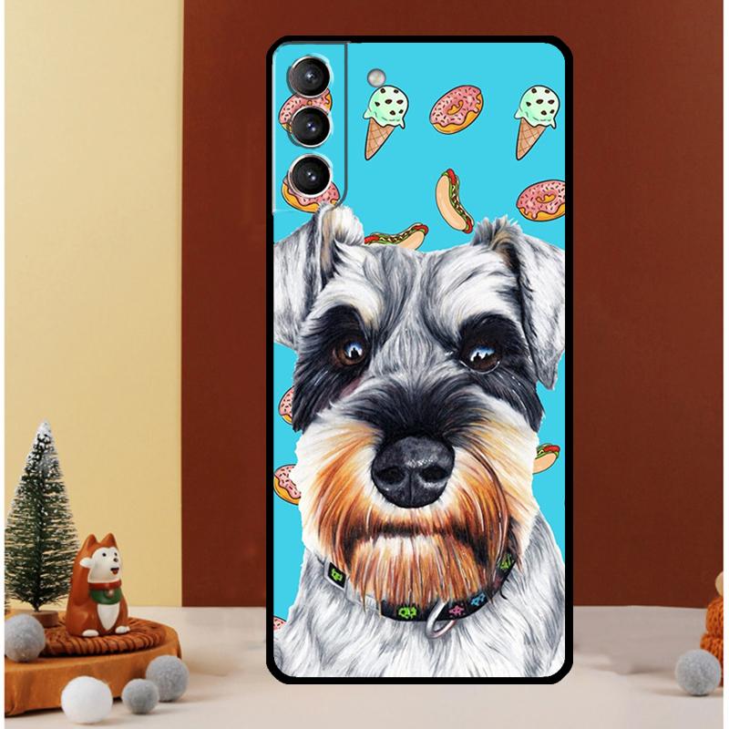 Lovely Dogs Schnauzer Case For Samsung Galaxy S25 S26 Ultra S21 S22 S20 S23 S24 Ultra S10 Plus S25 FE Cover Funda