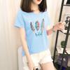 GMXIA Short Sleeve T-shirt Women Loose Ins Women's Crewneck Base Shirt