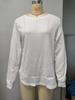 2025 Autumn/Winter Women's Loose Fit Solid Color Long Sleeve Round Neck Hoodie