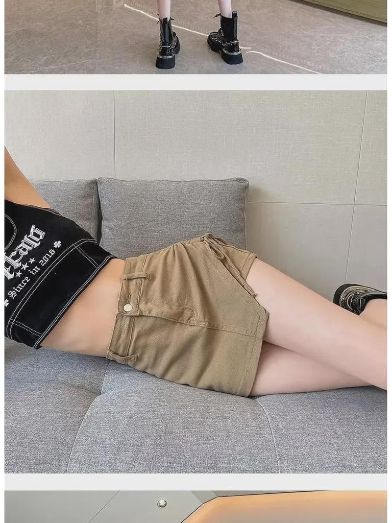 Damen High-Waisted Denim Mini Skort - 2024 Schlankmachender A-Linien Hüftumspielender Sommer-Stil