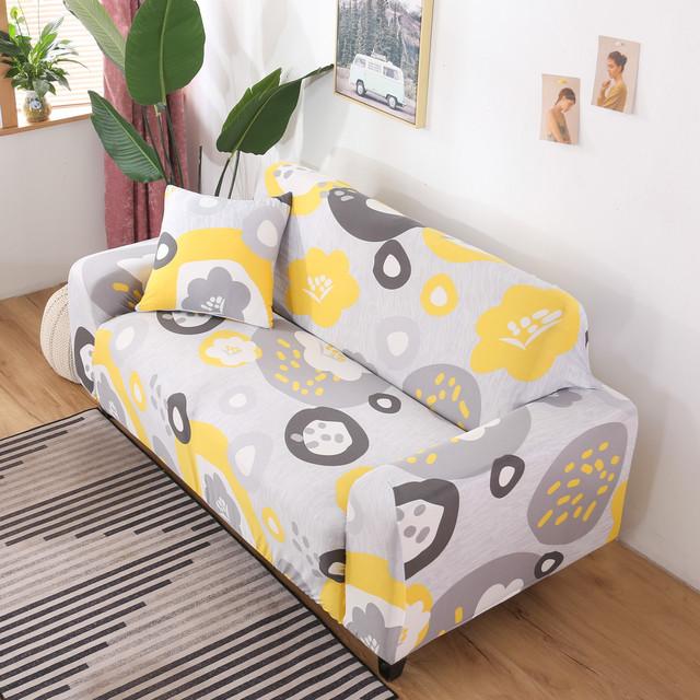 Geometric Printed Stretch Sofa Covers For Living Room Modern Style Sofa Slipcovers All Seasons Available Couch 1 /2 /3 /4 Seater