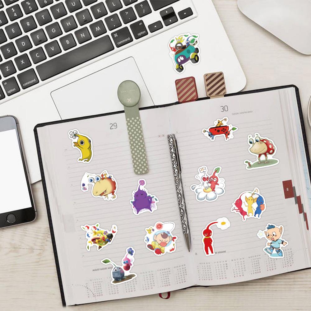 New Pikmin Stickers Kawaii Decals Classic Toy DIY Phone Luggage Guitar Car Cartoon Graffiti Sticker Toy