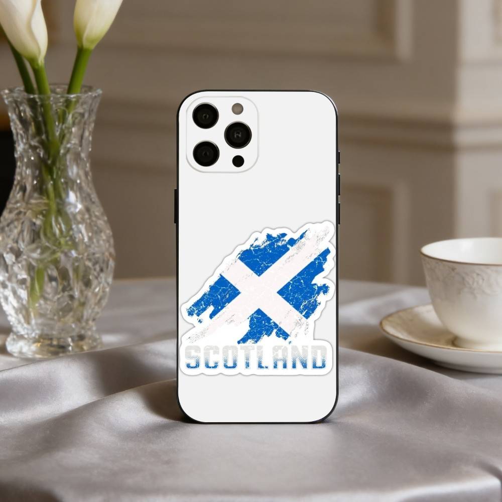 S-Szkocja S-Szkocki-H F-Flaga Etui na Telefon Dla iPhone 17,16,15,14,13,12,11 Plus,Pro Max,XS,Miękki Silikon Czarna Pokrywa