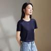 SOFSIL Damen einfarbiges Kurzarm-T-Shirt