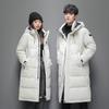 Men's Korean Style Thickened Down Jacket, Fashionable Mid-Length Warm Coat for Couples