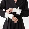 Korean Organ Pleated Straps Bow Fake Cuffs With Sweater Shirt Decoration Fake Gloves