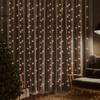 Vidaxl Bajkowa Zasłona Świetlna, 3X3M, 300 Led, Ciepła Biel, 8 Funkcji