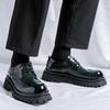 Fashion Brogue Trendy British Style Thick Soled Men's Shoes Versatile Business and Leisure Style Wedding Party Men's Elevated Shoes