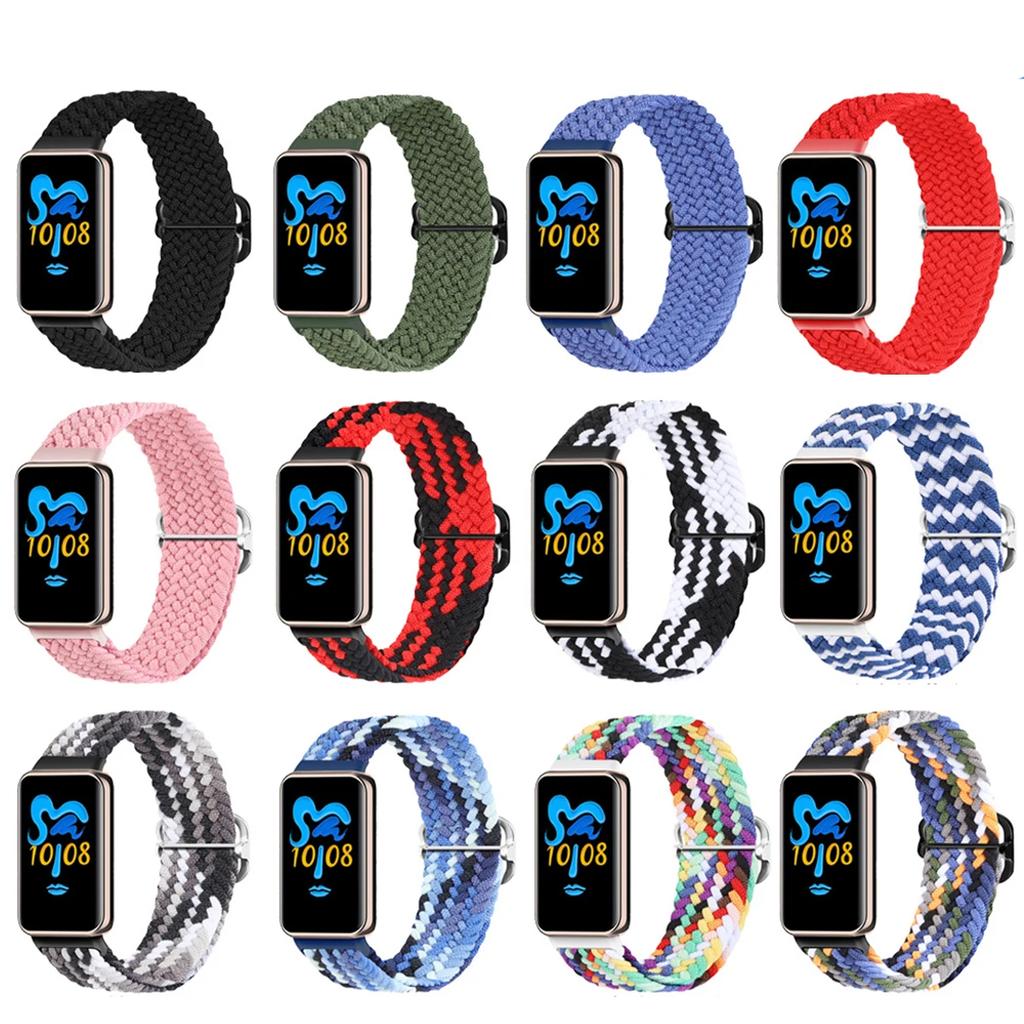 Elastic Nylon Solo Strap for Honor Band 9 Bracelet Women Men Loop Braided Wristband With Metal Clasp for Honor Band 10 Correa