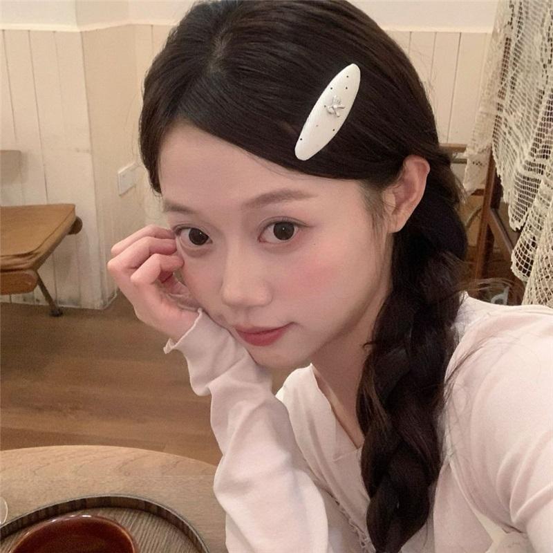 Ballet Style Silver Rhinestone Bow Hair Clips Retro Elegant BB Clip Sweet Girls Bangs Broken Hair Side Hairpin Hair Accessories