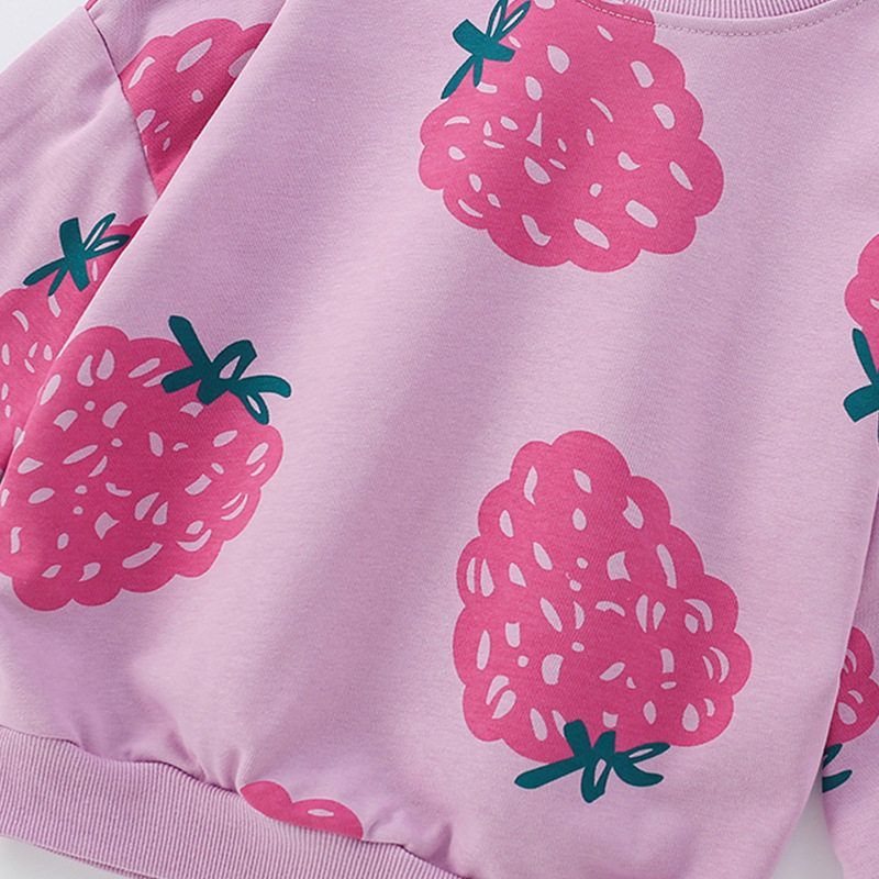 Malwee Girls' Sweatshirt, New Autumn and Winter Style, European and American Style, Super Nice-Looking Printed Children's Long-Sleeved Pullover Top