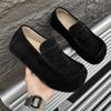 Fashion Male All-match Lazy Shoes New High Quality Suede Loafers Leather Business Formal Men Leather Shoes Brand Moccasin Wedding Shoes
