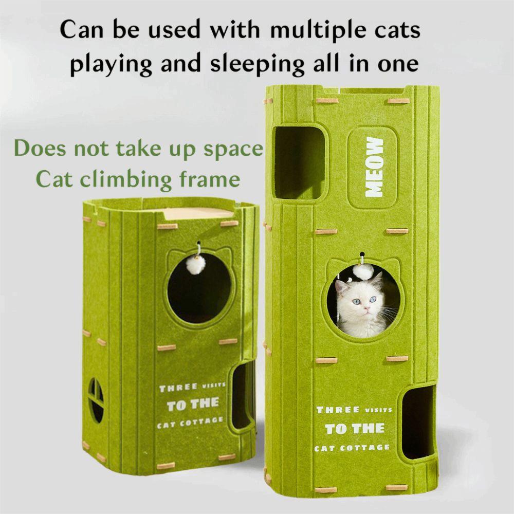 2 Floors/3 Floors Cat House All-in-one Cat Bed Creative Cat Castle House  Cat Sleeping/scratching