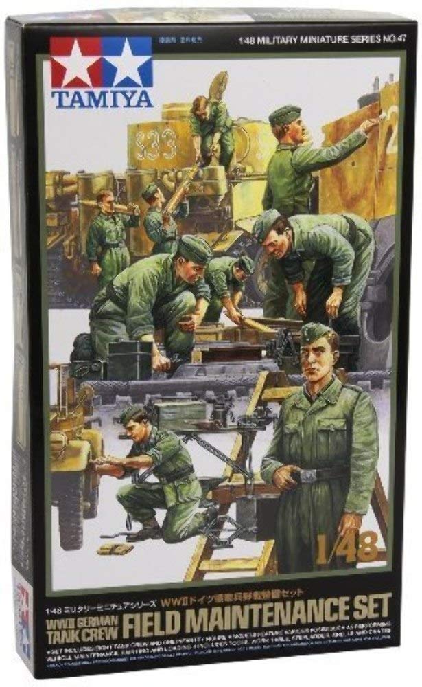 

TAMIYA 1/48 Военная миниатюра Серия № 47 Немецкий армейский танковый экипаж Полевой набор для технического обслуживания Пластиковая модель 32547