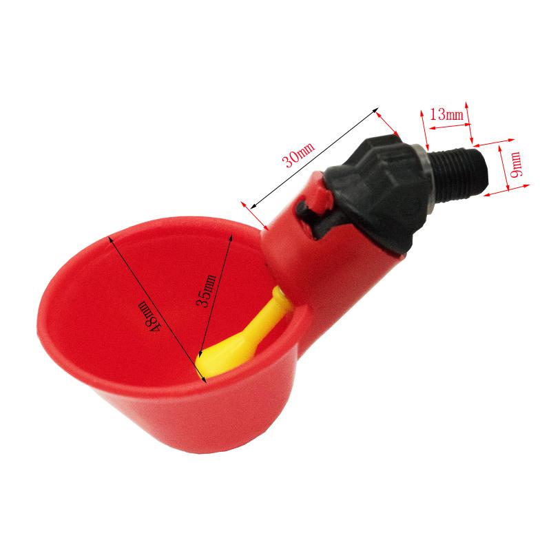 10Pcs Chicken Quail Hanging Water Cups Nipple Drinking Bowl Birds Water Bowl Drinker Cups for Backyard Automatic Poultry