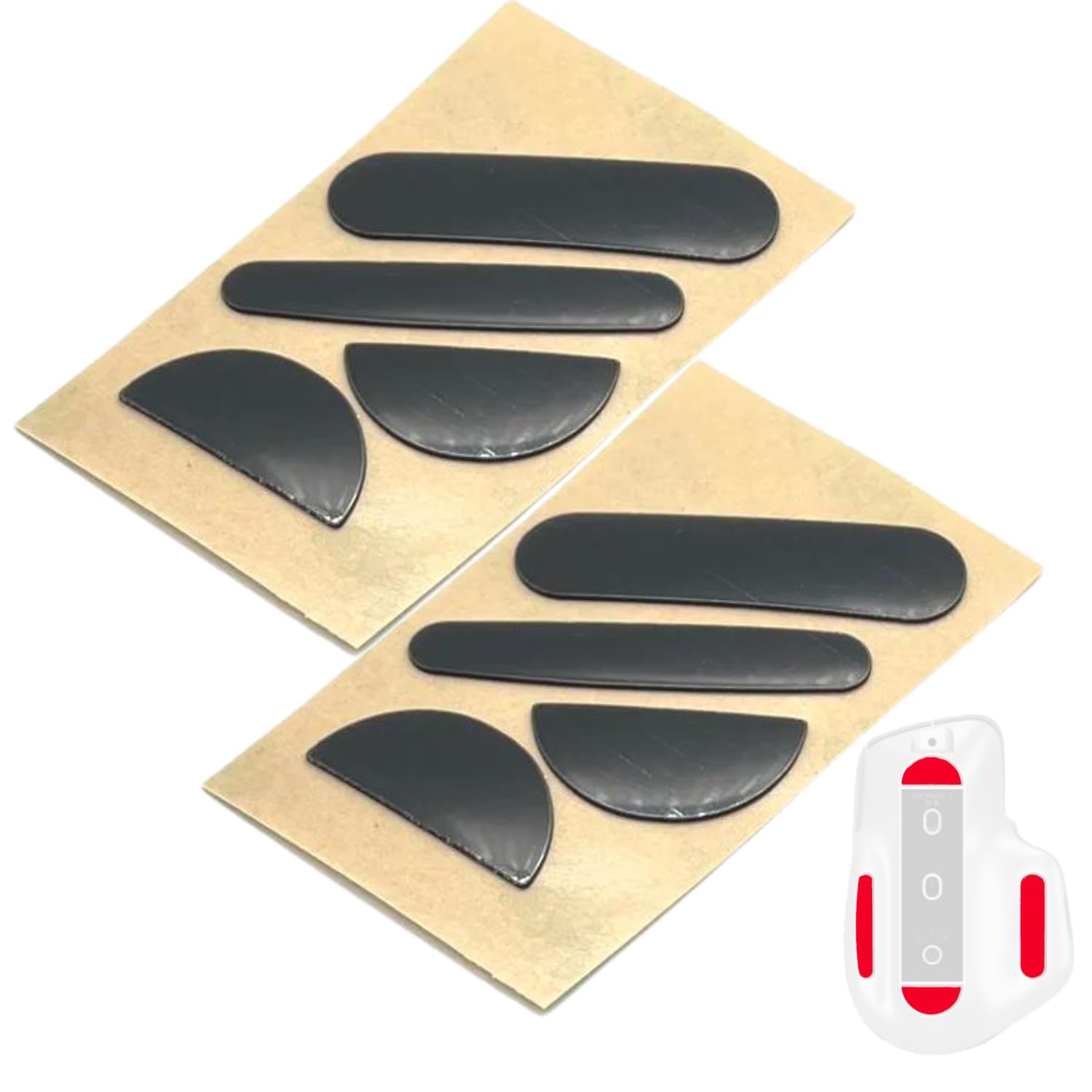 Ozgram Mouse Feet Replacement Stickers [2 Sets] for Mouse Skates - Enhances Glide - Designed Specifically for MX Master 3 3S