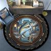 Market Emblem Round Area Rug Under Office Chairs Bedroom Living Room Home Decor