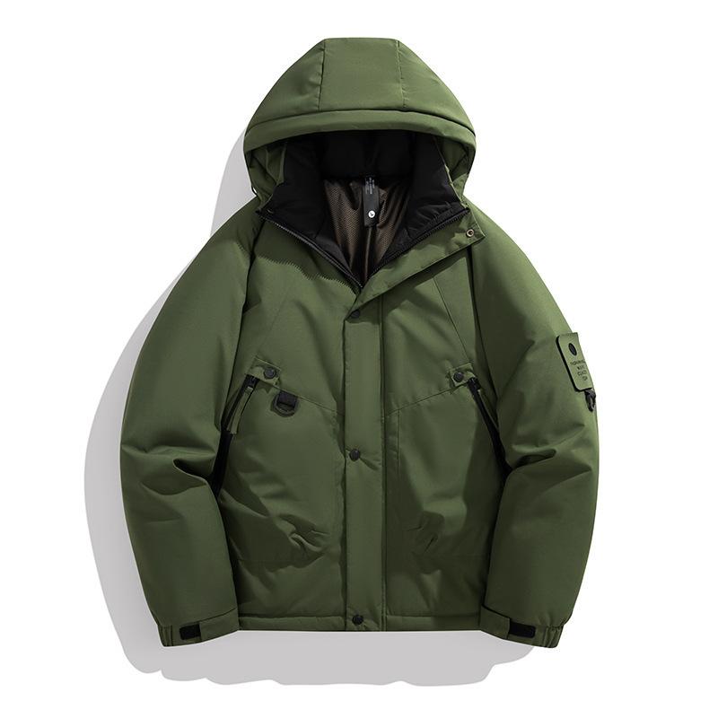 Fashionable casual jackets, men's graphene cotton jackets, autumn and winter thickened down jackets, warm outdoor trendy cotton clothes