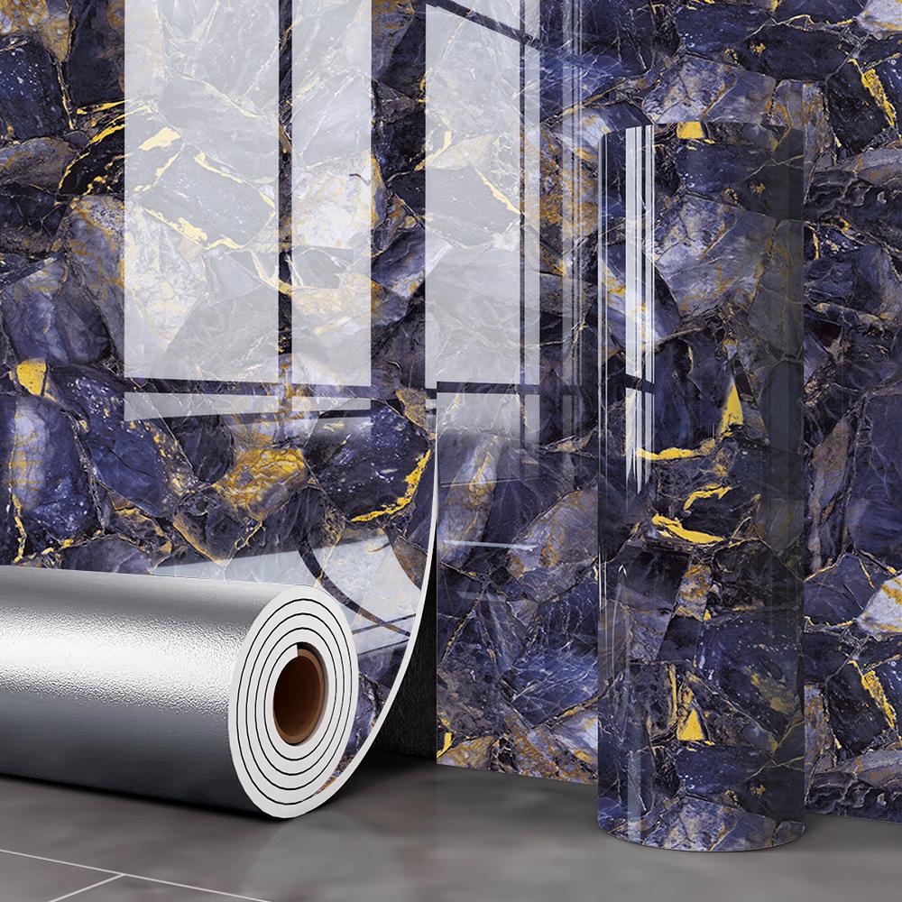 Samoprzylepna Wodoodporna Tapeta z Płytki Marmurowej na Ściany Łazienki