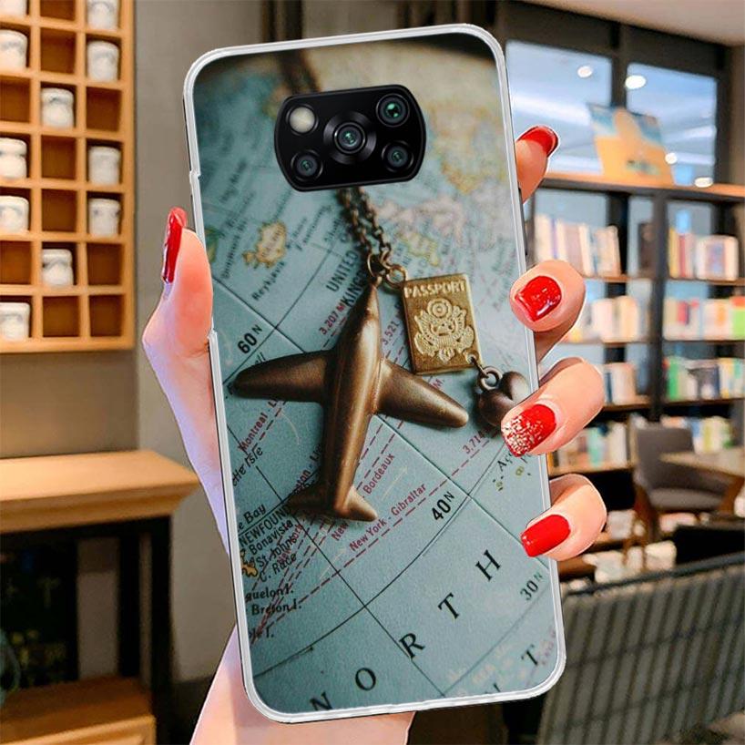 World Map Travel Plans Cover Phone Case For Xiaomi Poco F7 Ultra X7 X6 X5 Pro M7 Redmi 15C 15 13C 13 12C 12 10C 10 9A 9C 9T 9 Sh