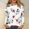 Women's Fashion Daily Versatile Casual O-Neck Long Sleeve Printed Top