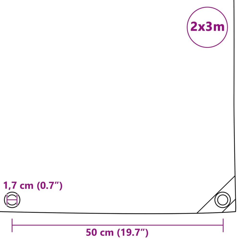 Cover Tarpaulin 650 G M² 2 X 3 M Blue