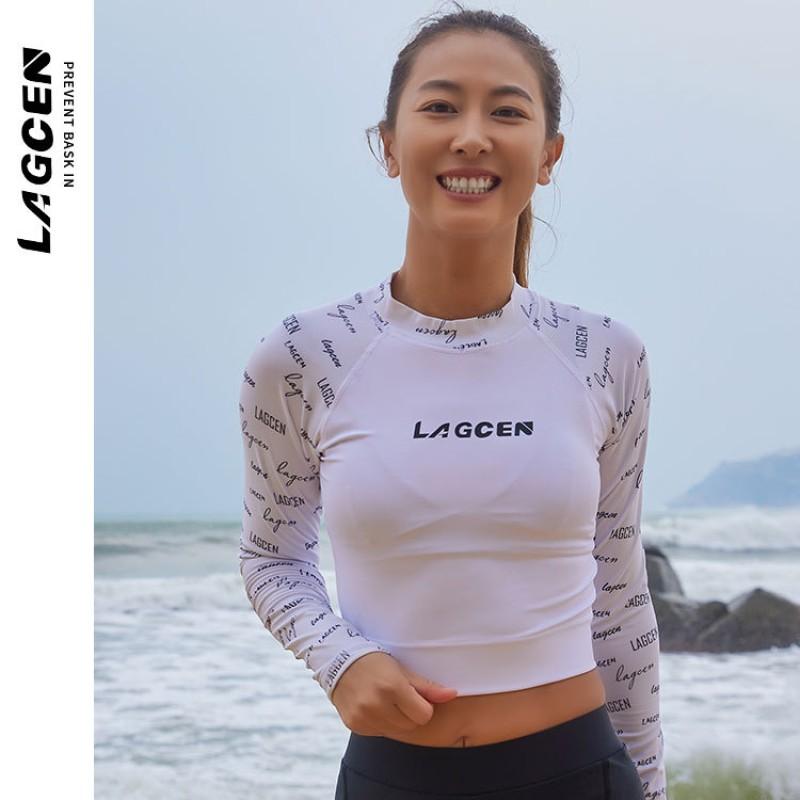 Diving Rash Guard Women Long Sleeve UV Protection Swimwear Quick Dry Surfing Wetsuit Top With Matching Bottom