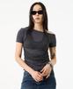 UNKNOWN PLANET Layered Deconstructed Slim T-Shirt Charcoal