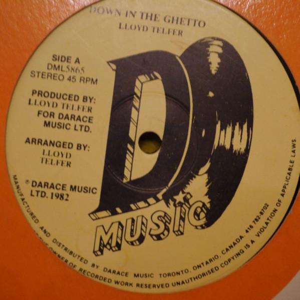 

12inch Record LLOYD TELFER Down In The Ghetto DML5865 Darace Music 1982 Canada Reggae Ska Dub Used