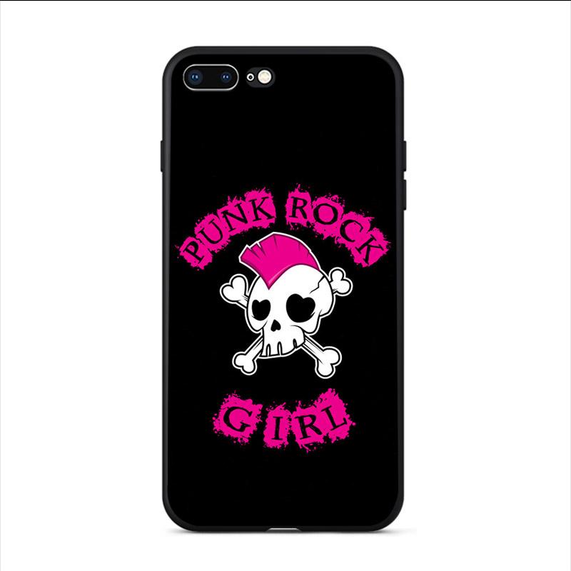

Мягкий чехол для телефона PUNK GIRLS ROCK для iPhone SE2020 X XR 11 pro max XS Уникальный чехол 7 8 6s 6 plus 5 5S ЧЕРНЫЙ чехол из ТПУ Coque Funda iPhone 11promax