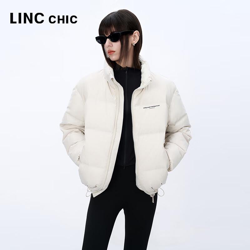 Jinyujie Unisex 90% Duck Down Short Stand Collar Jacket L
