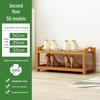 Camphor Bamboo Multi-layer Shoe Rack - Space-saving Floor Storage Cabinet for Dormitory Entrance