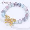 18K Gold Plated with Zircon Butterfly Beads Accessories,Spacers For Beads DIY Bracelets&Necklaces Jewelry Making Supplies