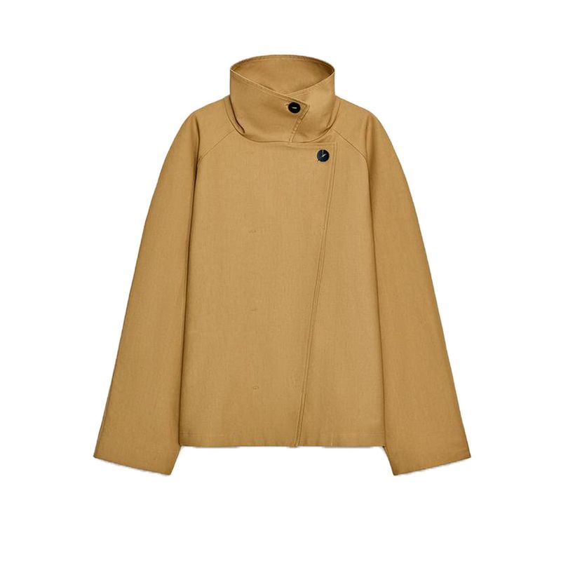 

Осень Новая Женская одежда Повседневный стиль Контрастный цвет Пуговичная отделка Водолазка Хлопок Рукав длинный Рубашки Верхняя одежда 3833243 Brown L