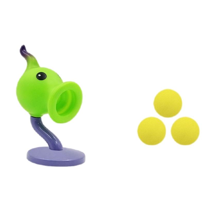 Plant Vs. Zombie Toy Olive Machine Gun With Pea Clip And Corn Shooter Accessories