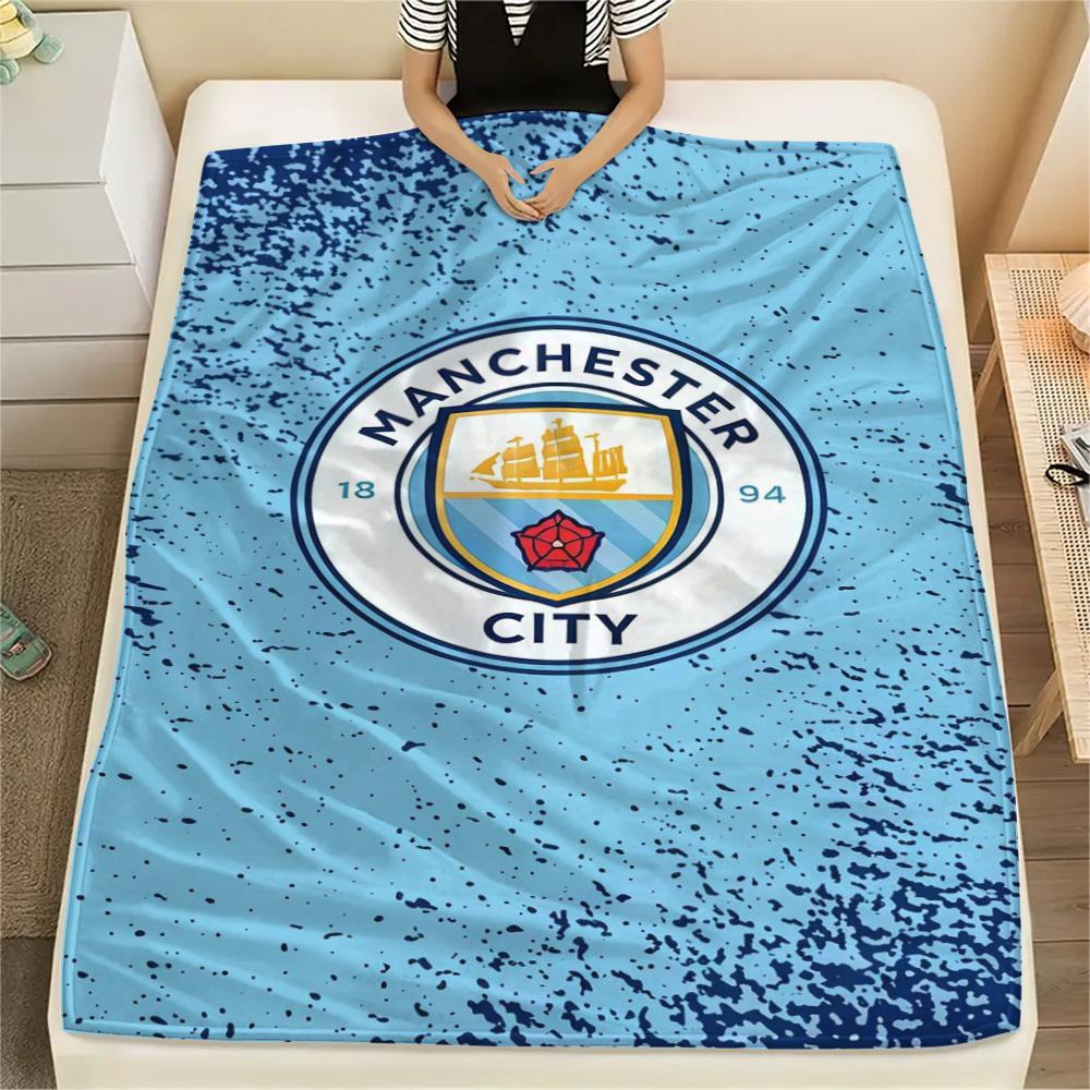 MCFC Print FlAannel Blanket, High Quality Comfortable for All Seasons, Home Decor, Warmth and Comfort