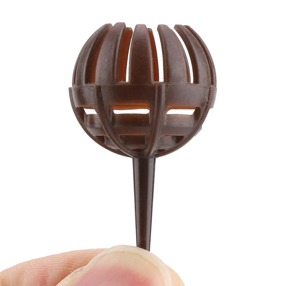 100PCS Spherical Shape Fertilizer Basket Box Brown Plastic Fertilizer Basket