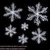 11cm Plastic Christmas Snowflake Ornaments - Pack of 3 Tree Decorations