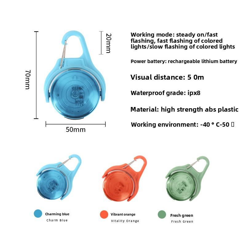 Dog Pendant, 360-degree Rotating Rechargeable Pet Light, Pet Safety Light, Dog Walking Light, Luminous Pendant