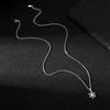 Elegant Snowflake Christmas Necklace: High-End Artistic Niche Style with Gentle Collarbone Chain