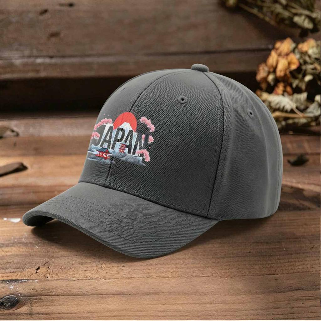 Japan Mount Fuji Cherry Blossom Temple Baseball Cap Adjustable Lightweight Breathable Sun Hat For Travel Outdoor Beach Casual