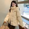 Korean Style Short Down Jacket Women Loose Fit Hooded Winter Coat Fashion Student Puffer