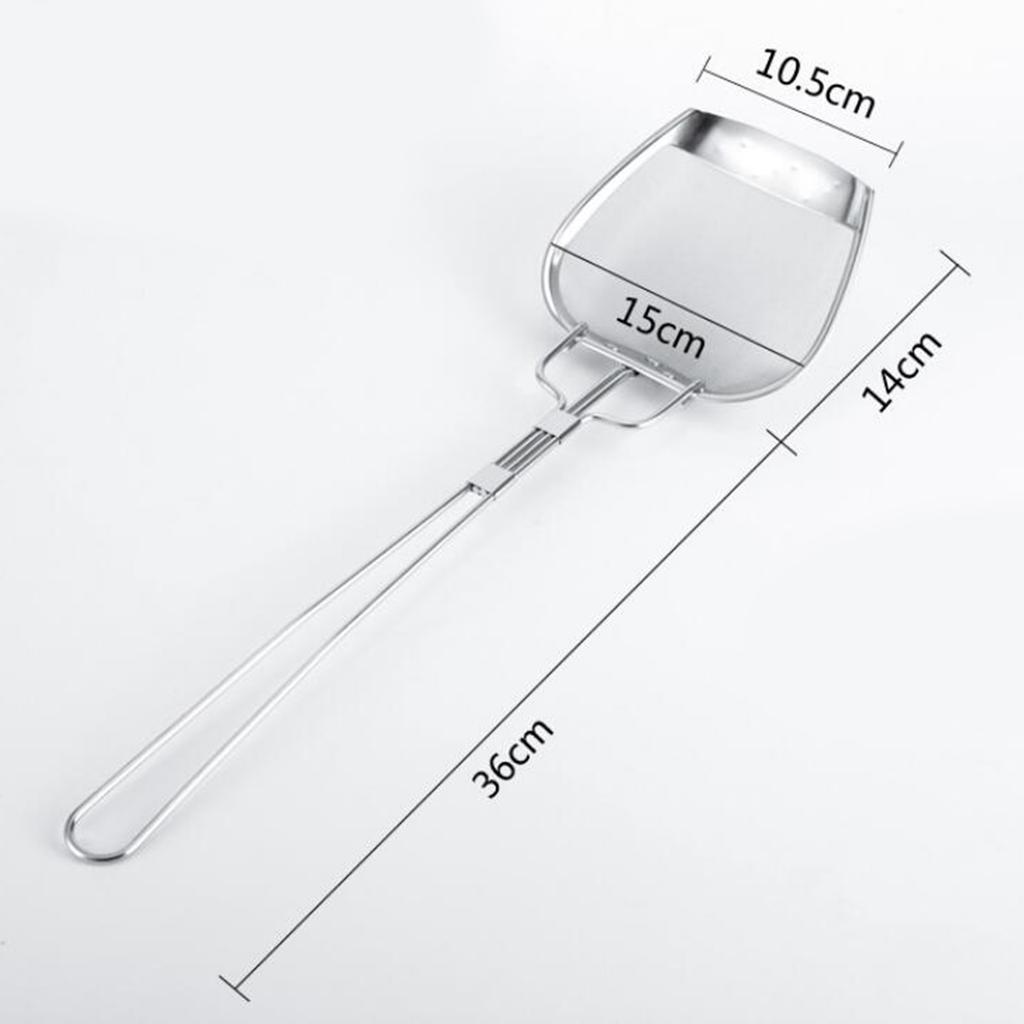Silver Long Fat Skimmer With Fine Mesh Kitchen Essential For Mess-free Cooking Experience Wire Spoon Rust Strainer for