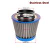 76MM 3" Gekleurd Blauw Roestvrij Staal Gaas Kegel Power Intake Hoge Doorstroming Koudeluchtfilter Luchtinlaatfilter Inductie Kit OFI074